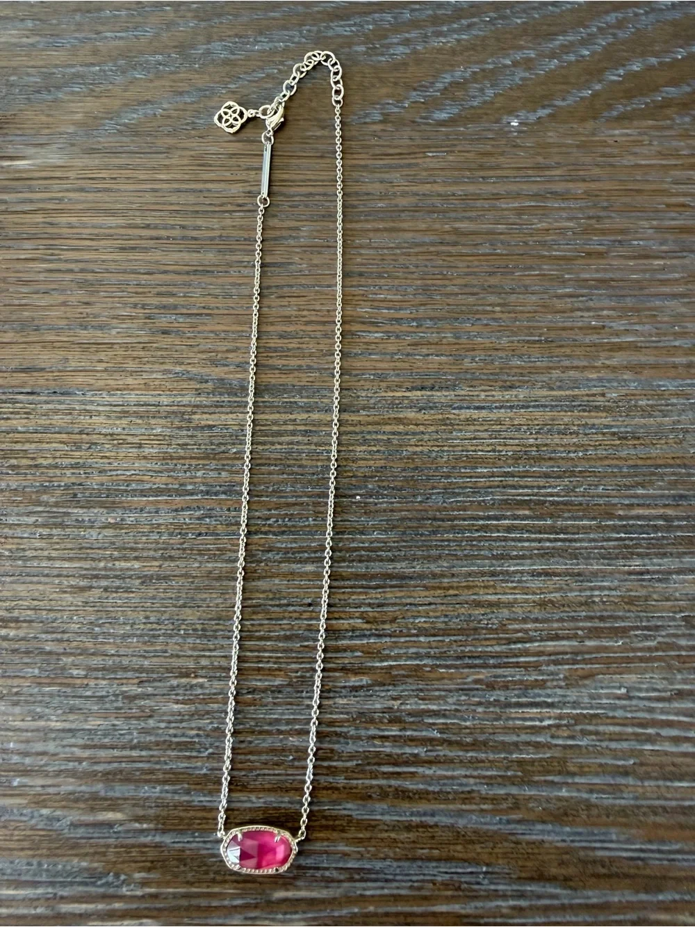 Kendra Scott Pink Stone Gold-tone Pendant Necklace